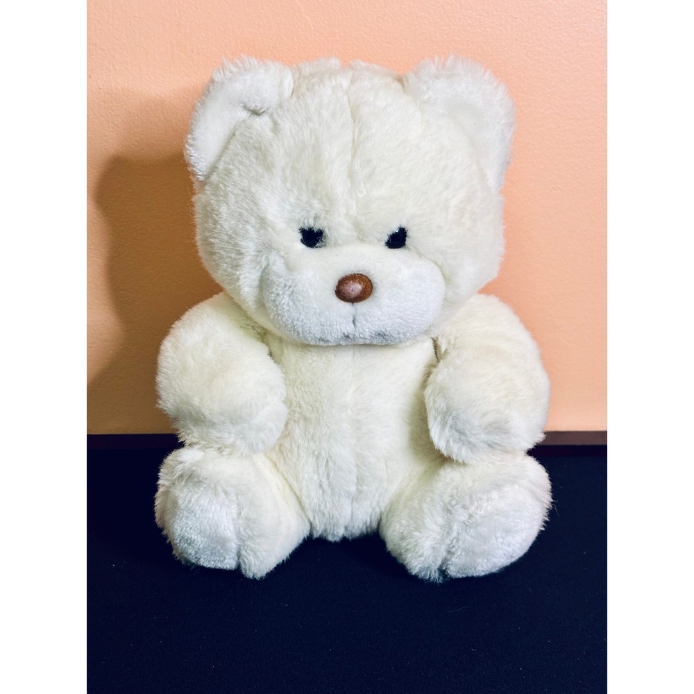 Vintage 1985 24K Polar Puff Jessie White Teddy Bear Plush Mighty Star 4137 10"